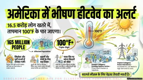 US Heatwave Emergency Alert: 165 मिलियन लोग रेड जोन में; अमेरिका में रहने वाले तुरंत पढ़ें NWS की एडवाइजरी