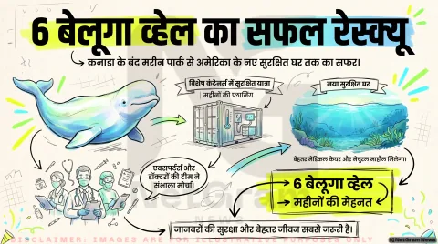 Wildlife Alert: कनाडा से अमेरिका पहुंचीं 6 बेलूगा व्हेल, तुरंत देखें समुद्री जीवों के सबसे बड़े रेस्क्यू ऑपरेशन की एक्सक्लूसिव रिपोर्ट
