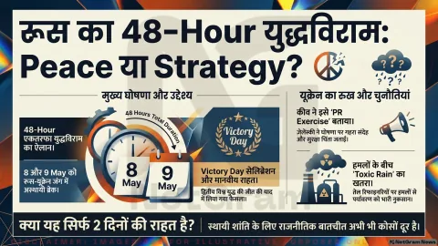 रूस का 48 घंटे का युद्धविराम: यूक्रेन में राहत की उम्मीद या वैश्विक दबाव कम करने की नई चाल?