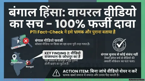 वायरल वीडियो का सच: क्या वेस्ट बंगाल में मुसलमानों पर हमला हुआ था? जांच में निकला जोधपुर की पुरानी होली झड़प का वीडियो