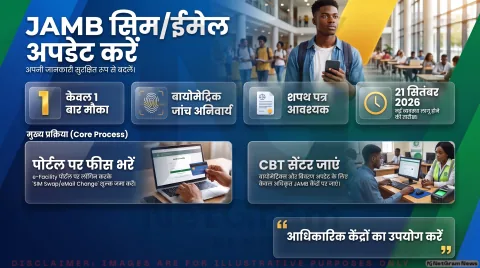 21 सितंबर से शुरू हुई सिम और ईमेल बदलने की सुविधा; जानिए स्टेप-बाय-स्टेप गाइड: JAMB UTME 2026 Profile Update Alert