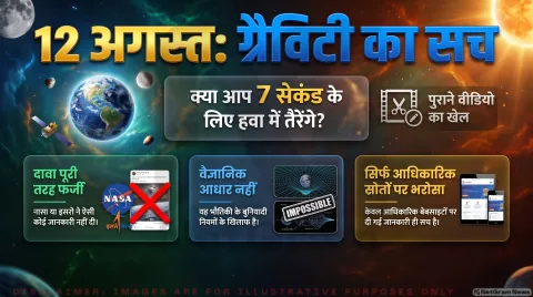 Fact Check August 12 Gravity Myth Alert: व्हाट्सएप और रील्स पर फैला फर्जी दावा; तुरंत पढ़ें वैज्ञानिकों की चेतावनी