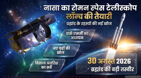 NASA Roman Telescope Launch Alert: 30 अगस्त को Falcon Heavy से होगा प्रक्षेपण; तुरंत पढ़ें मिशन की पूरी रिपोर्ट