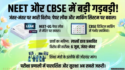 NEET-UG 2026 पेपर लीक और CBSE मार्किंग सिस्टम पर सवाल, छात्रों और एक्टिविस्टों का विरोध प्रदर्शन