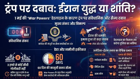 ईरान युद्ध पर असमंजस: आज War Powers डेडलाइन, ट्रम्प पर बड़ा फैसला लेने का दबाव