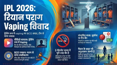 IPL 2026 में रियान पराग के ‘Vaping’ वीडियो पर बवाल, BCCI ने मांगा जवाब