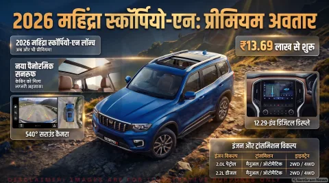 2026 Mahindra Scorpio-N भारत में लॉन्च: ₹13.69 लाख से शुरू हुई कीमत, जानिए कौन सा वेरिएंट रहेगा आपके लिए सबसे बेस्ट