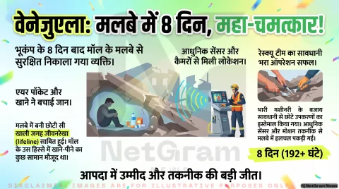 ध्वस्त मॉल के मलबे से 8 दिन बाद जिंदा निकला व्यक्ति, वेनेज़ुएला में बचाव अभियान ने जगाई नई उम्मीद