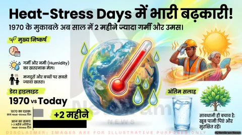 नई स्टडी का दावा: अब साल में 1 से 2 महीने ज्यादा बढ़ रहा Heat-Stress, स्वास्थ्य पर असर की चिंता