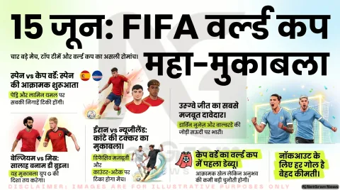 वर्ल्ड कप 2026: स्पेन, बेल्जियम, उरुग्वे और ईरान के मुकाबलों का बड़ा दिन