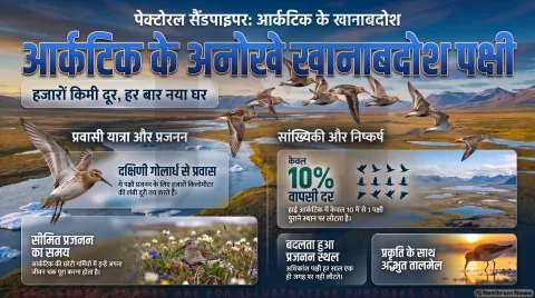 पेक्टोरल सैंडपाइपर में ब्रीडिंग साइट फिडेलिटी बेहद कम; वैज्ञानिकों का नया खुलासा: Arctic Shorebird Migration Alert