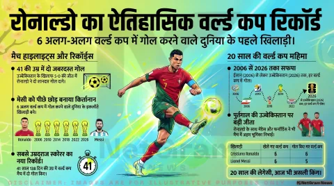 क्रिस्टियानो रोनाल्डो का ऐतिहासिक डबल, पुर्तगाल ने उज्बेकिस्तान को 5-0 से हराया; 20 साल की वर्ल्ड कप विरासत में जोड़ा नया अध्याय