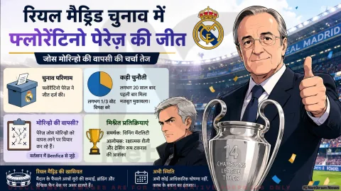 रियल मैड्रिड चुनाव में फ्लोरेंटिनो पेरेज़ की जीत, जोस मोरिन्हो की वापसी की चर्चा तेज