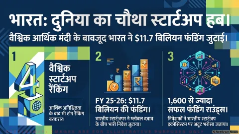 भारत बना दुनिया का चौथा सबसे बड़ा स्टार्टअप फंडिंग हब, आर्थिक चुनौतियों के बीच भी जुटाए अरबों डॉलर