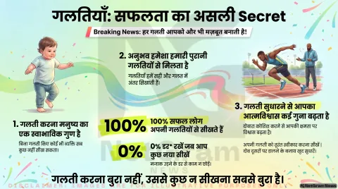 गलतियाँ नहीं, उनसे मिलने वाली सीख हमें सफल बनाती है