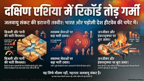 दक्षिण एशिया में रिकॉर्ड तोड़ गर्मी: भारत, पाकिस्तान और बांग्लादेश में बढ़ता हीटवेव संकट