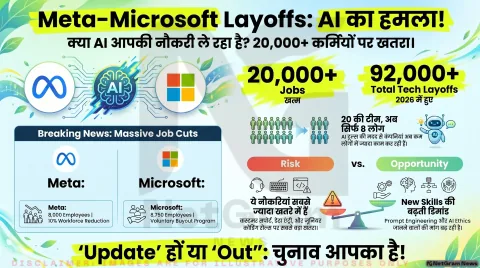 Meta–Microsoft Layoffs 2026: क्या AI अब नौकरियाँ खा रहा है?