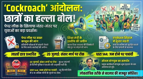 संसद मार्च पर रोक, फिर भी जारी है 'Cockroach' आंदोलन, जानिए पूरा मामला