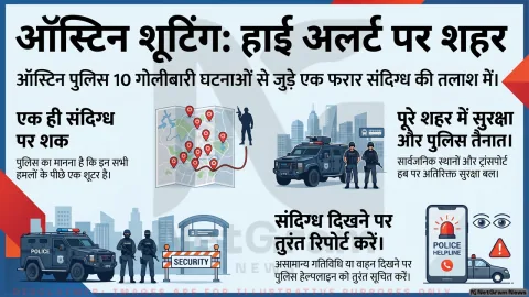 टेक्सास में ‘रैंडम शूटिंग’ का खौफ बरकरार, ऑस्टिन पुलिस के निशाने पर संदिग्ध, सुरक्षा बढ़ी