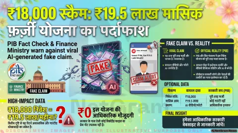 Fact Check: क्या 18,000 रुपये निवेश कर हर महीने 19.5 लाख रुपये कमाने वाली कोई सरकारी योजना है?