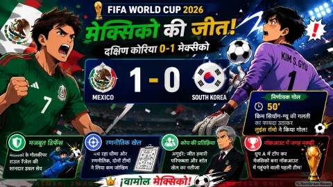 विश्व कप 2026: मेक्सिको ने दक्षिण कोरिया को 1-0 से हराया, रॉमों के गोल से नॉकआउट में बनाई जगह