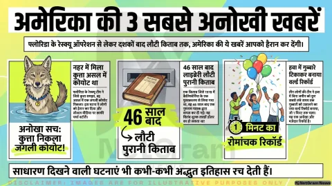 फ्लोरिडा की नहर में मिला ‘कुत्ता’ निकला कोयोट, 46 साल बाद लाइब्रेरी लौटी किताब