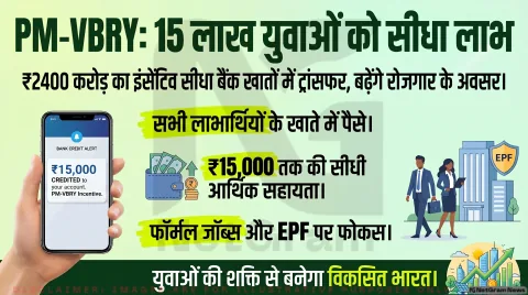 पीएम विकसित भारत रोज़गार योजना के तहत युवाओं को 2400 करोड़ रुपये की सहायता, रोजगार बढ़ाने पर सरकार का जोर