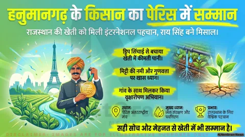 हनुमानगढ़ के किसान राय सिंह दहिया को पेरिस में मिला सम्मान, राजस्थान की खेती को मिली अंतरराष्ट्रीय पहचान