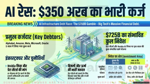 AI डेटा सेंटर रेस के लिए बिग टेक ने पाँच साल में 350 अरब डॉलर से ज्यादा कर्ज लिया
