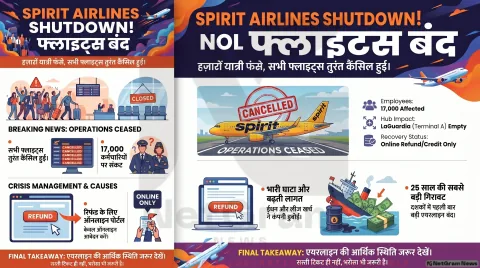स्पिरिट एयरलाइंस का अचानक शटडाउन, दुनिया भर में यात्रियों की यात्रा योजनाएं ठप