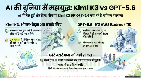 AI की दुनिया में बढ़ी नई रेस, चीन का Kimi K3 मॉडल और GPT-5.6 की नई शुरुआत ने बढ़ाई हलचल