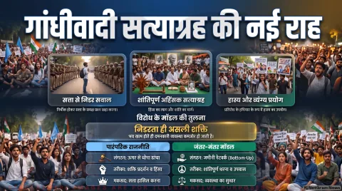 जंतर-मंतर का छात्र आंदोलन और सत्याग्रह; जानिए दार्शनिक अराजकतावाद का आधुनिक रूप: Gandhian Resistance Analysis 2026