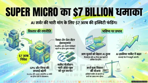 Super Micro का 7 अरब डॉलर का बड़ा दांव: AI सर्वर डिमांड के लिए भारी पूंजी जुटाने की तैयारी