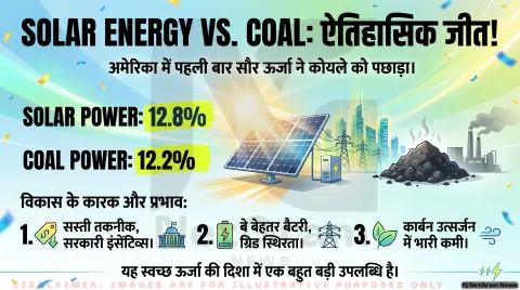 सौर ऊर्जा ने रचा इतिहास: पहली बार अमेरिका में कोयले से ज्यादा बिजली बनी, स्वच्छ ऊर्जा की ओर बड़ा कदम