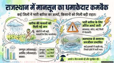 अगर आप भी निकल रहे हैं राजस्थान की सड़कों पर, तो सावधान! जलभराव और भारी बारिश के बीच IMD की नई एडवायजरी जारी