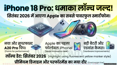 iPhone 18 Pro सितंबर में हो सकता है लॉन्च, नया चिप, बड़ी बैटरी और कैमरा अपग्रेड मिलने की उम्मीद