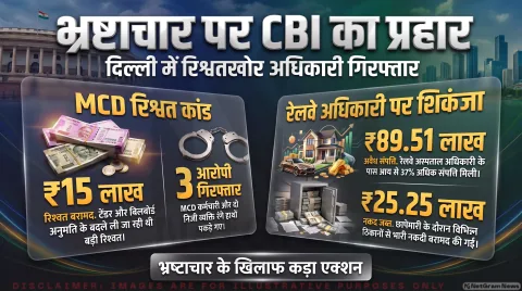 एमसीडी में अवैध बिलबोर्ड-होर्डिंग सिंडिकेट का भंडाफोड़; 3 गिरफ्तार, 25.25 लाख नकदी बरामद : CBI Anti-Corruption Raid Alert