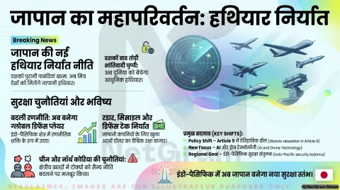 जापान ने ढीली की हथियार निर्यात नीति: एशिया की बदलती सुरक्षा राजनीति और नई वैश्विक रणनीति