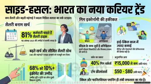 सैलरी नहीं बढ़ रही, खर्च दौड़ रहा है: भारत में गिग और साइड-जॉब्स का बढ़ता तूफान