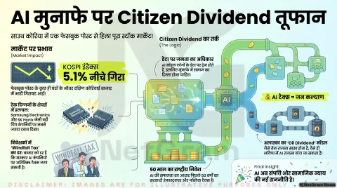 AI मुनाफे पर “Citizen Dividend” का तूफान: साउथ कोरिया की एक पोस्ट से क्यों कांप उठा पूरा मार्केट?