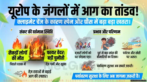 यूरोप में बढ़ रही जंगल की आग, क्लाइमेट चेंज के साथ लोगों की जान पर भी बढ़ा खतरा