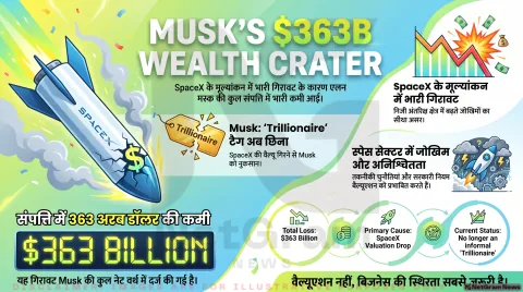 SpaceX को झटका, Elon Musk की दौलत में बड़ी गिरावट; 'Trillionaire' टैग भी छिना
