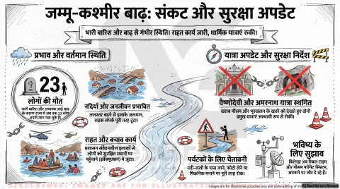 वैष्णोदेवी और अमरनाथ यात्रा पर जा रहे श्रद्धालु ध्यान दें! मौसम विभाग की रेड अलर्ट चेतावनी के बाद रास्ते बंद; देखें पूरी रिपोर्ट
