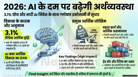 2026 की वैश्विक अर्थव्यवस्था: AI निवेश, टैरिफ़ और बढ़ते कर्ज़ के बीच अवसर और चुनौतियों का दौर