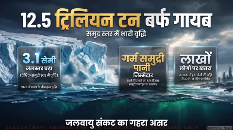 47 वर्षों में समुद्र का जलस्तर 3.1 सेमी बढ़ा; हर 1 सेमी की बढ़त से 30 लाख लोगों पर बाढ़ का खतरा: Global Sea Level Rise Alert 2026
