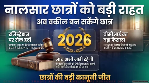 बीसीआई ने हटाई रोक; तुरंत पढ़ें स्टेट बार काउंसिल में आवेदन करने के नए नियम : NALSAR Enrollment Alert