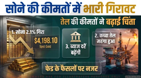 स्पॉट गोल्ड 2.1% लुढ़ककर $4,147 पर आया; चांदी में 2.6% की भारी गिरावट: Gold Silver Rate Today 28 September 2026