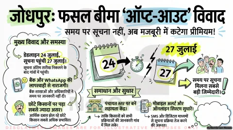अगर आप भी हैं जोधपुर के किसान, तो सावधान! प्रीमियम कटने से पहले तुरंत पढ़ें फसल बीमा ऑप्ट-आउट की पूरी इनसाइड रिपोर्ट