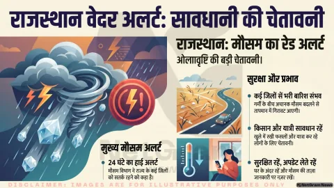 राजस्थान में मौसम ने बदली करवट, कई जिलों में आंधी-बारिश और ओलावृष्टि का अलर्ट जारी