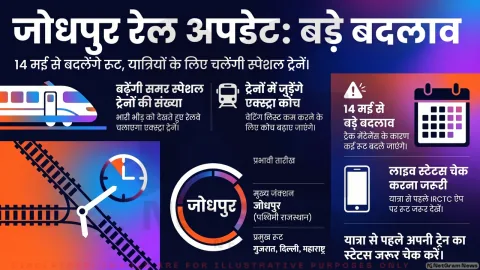 जोधपुर में समर स्पेशल ट्रेनों की बढ़ी संख्या, 14 मई से कई रूटों पर रहेगा असर